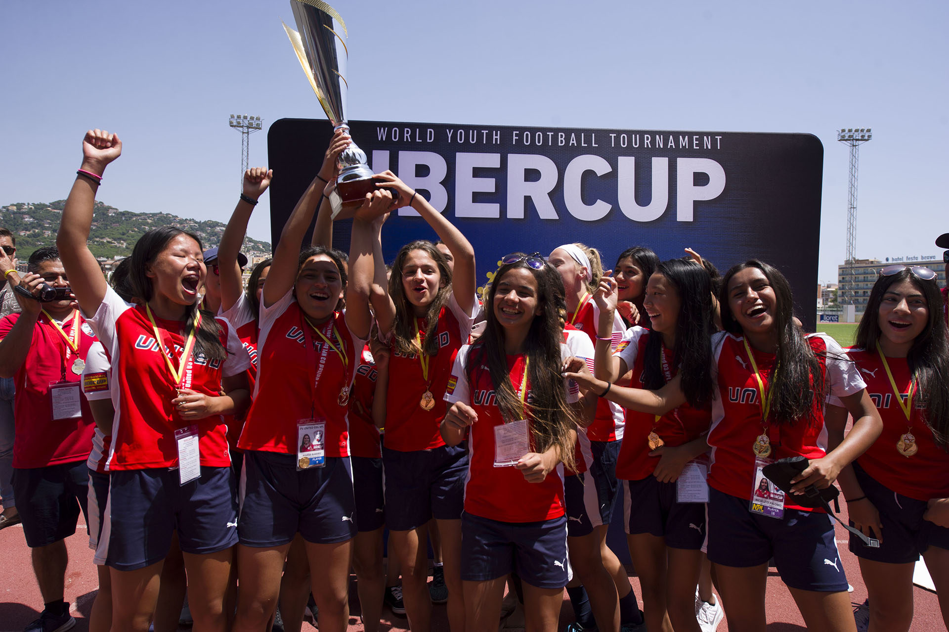 IberCup Barcelona - happy girls with the cup - Road to Sport